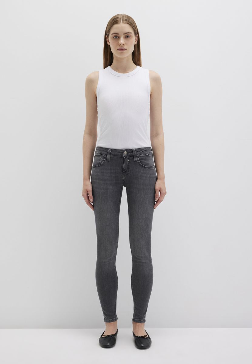 Slim-Fit Five-Pocket Jeans mit mittlerem Bund