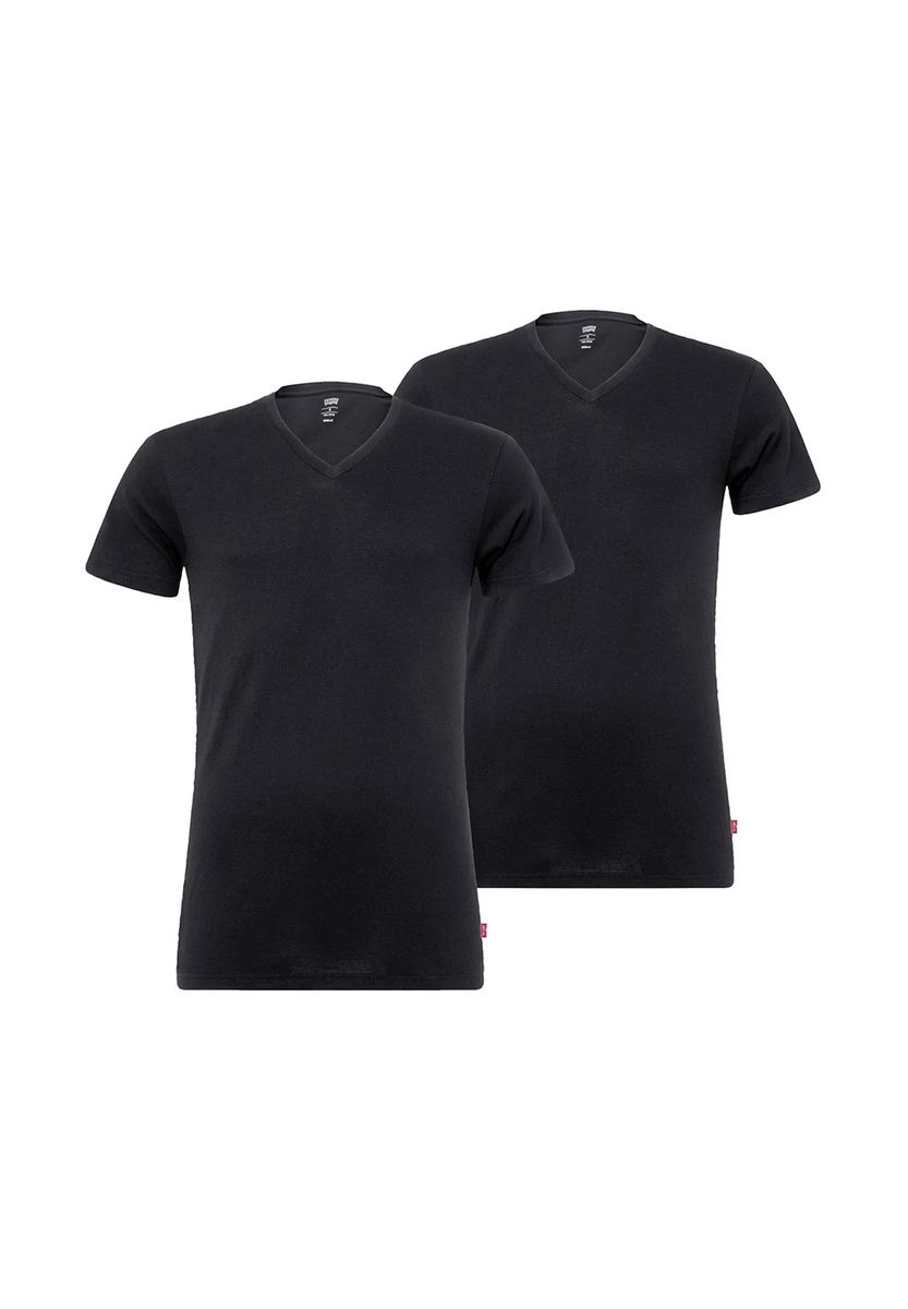 Essenzielles V-Ausschnitt Baumwoll-T-Shirt Duo