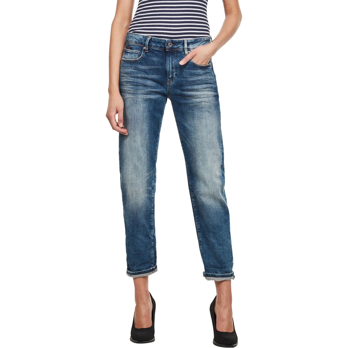 Vintage-Jeans mit lockerer Passform