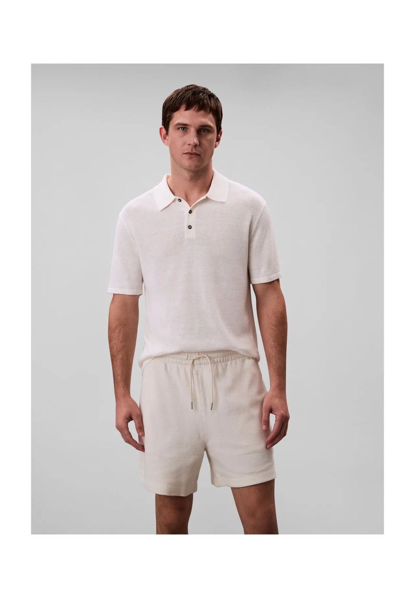 Strukturierte Baumwollshorts mit Kordelzug