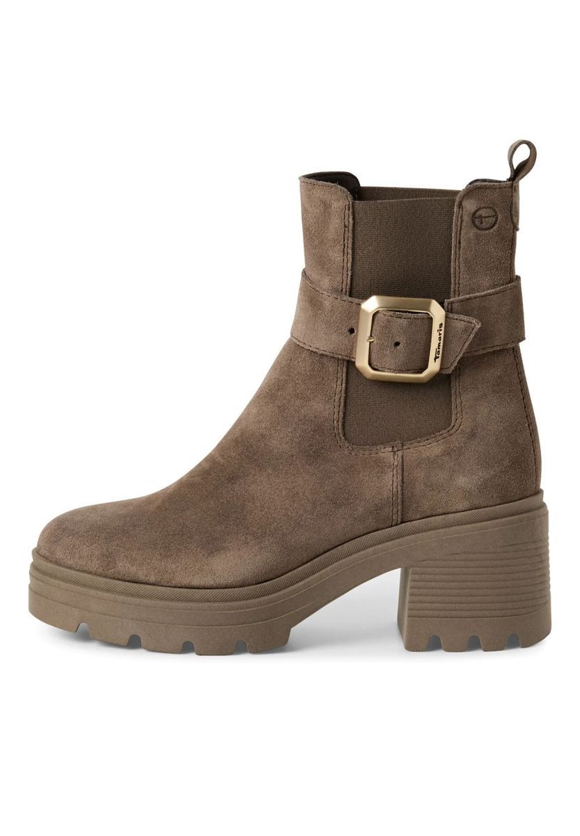 Chelsea-Stiefel aus Wildleder mit Schnalle