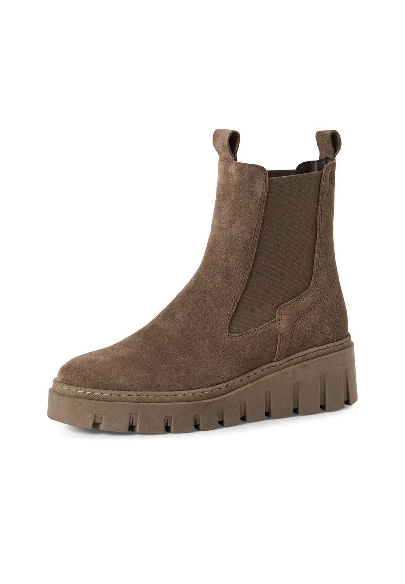 Chelsea-Stiefel aus Wildleder mit Schnalle