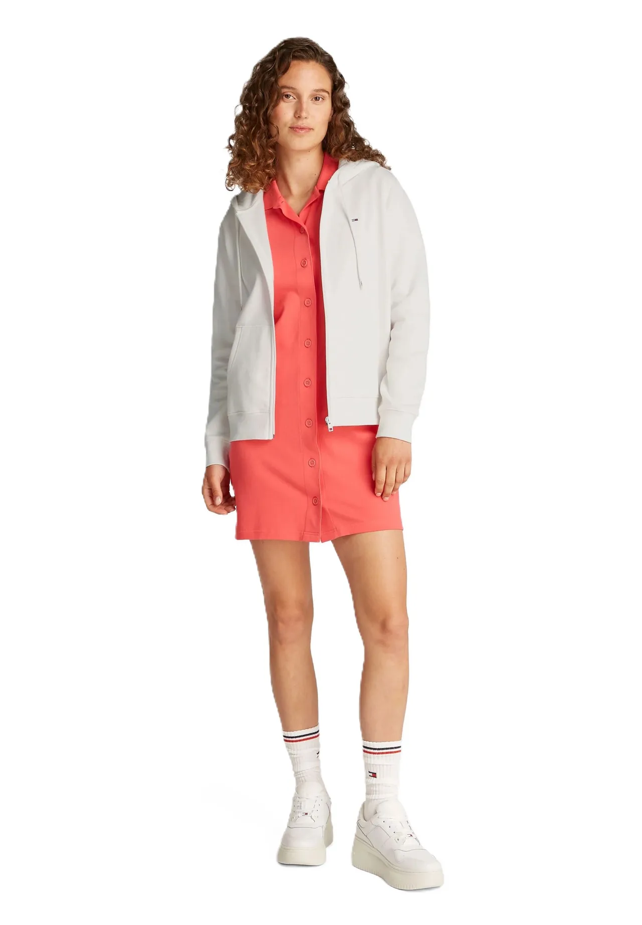 Klassische Kapuzen-Sweatjacke mit Reißverschluss