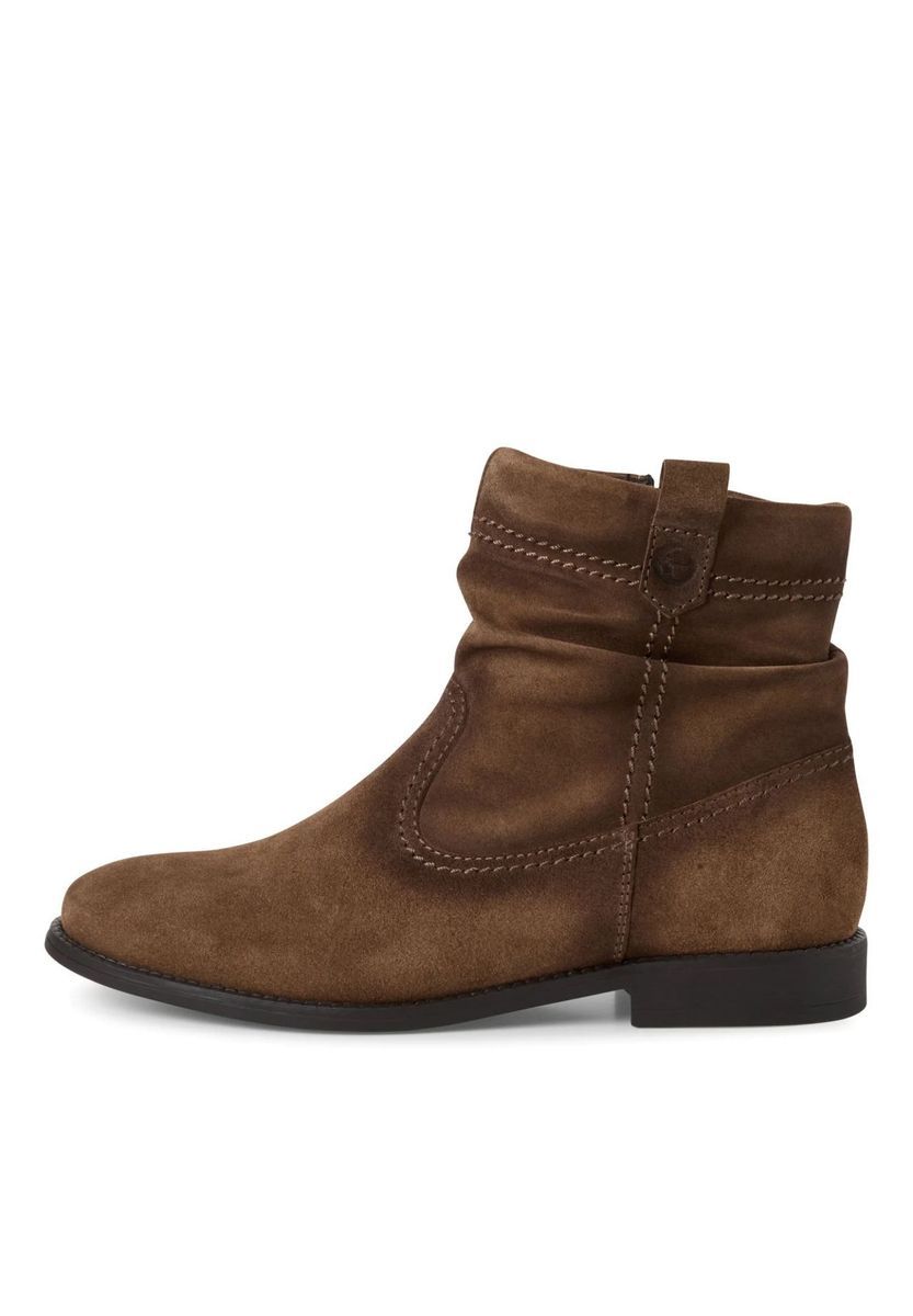 Braune Wildleder Western Stiefeletten