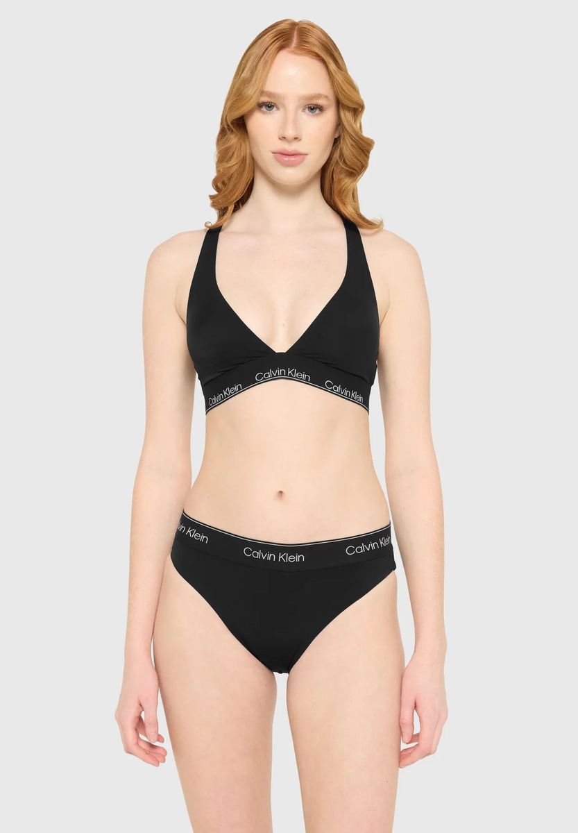Nahtloser Bikini-Slip mit Logo