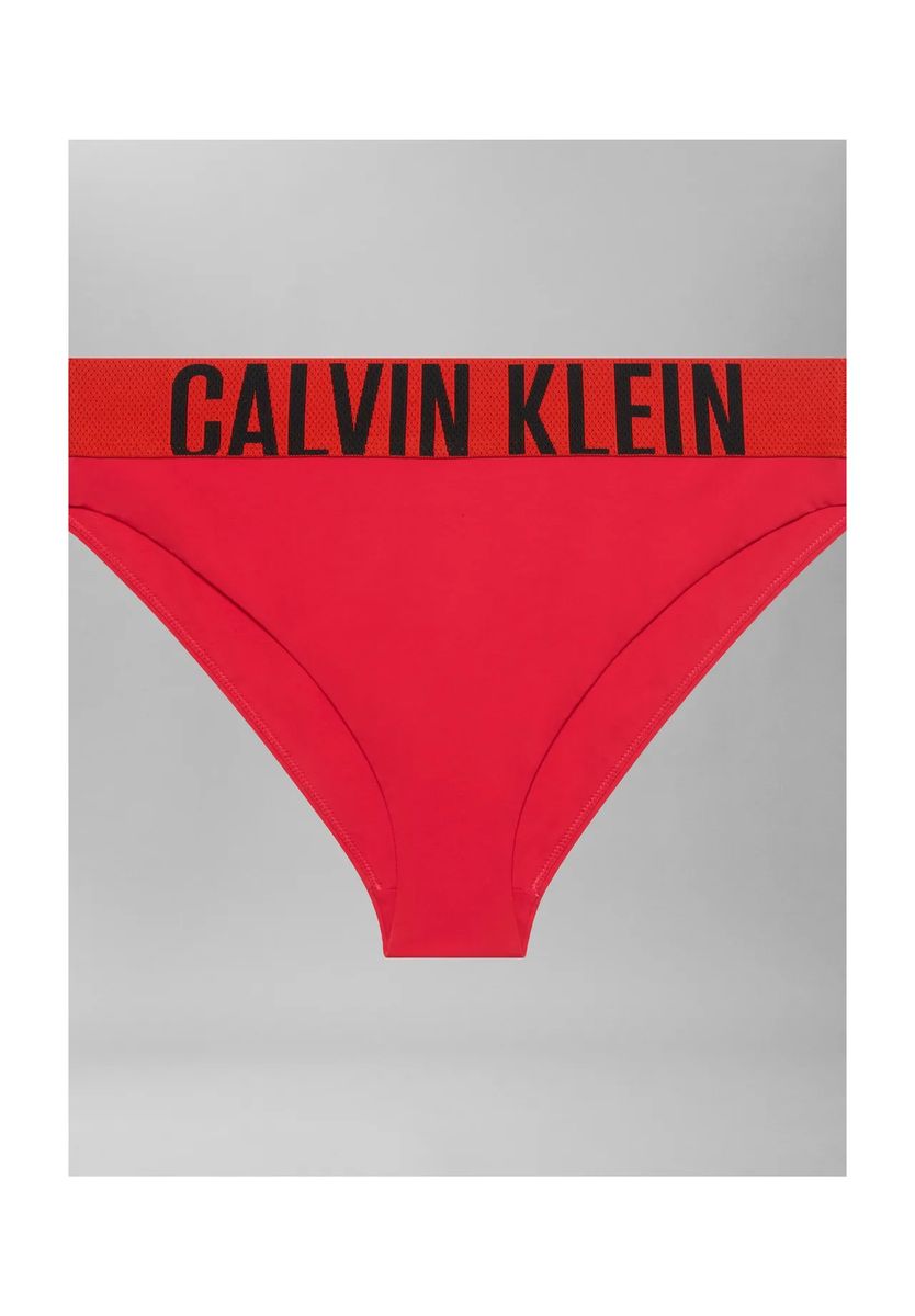 Sportliche Bikinihose mit Logo-Bund