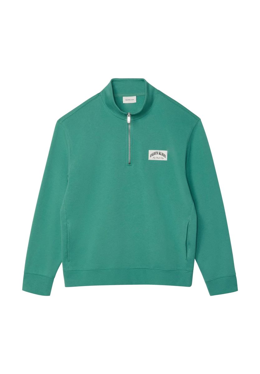 Troyer-Sweatshirt mit Logo-Patch