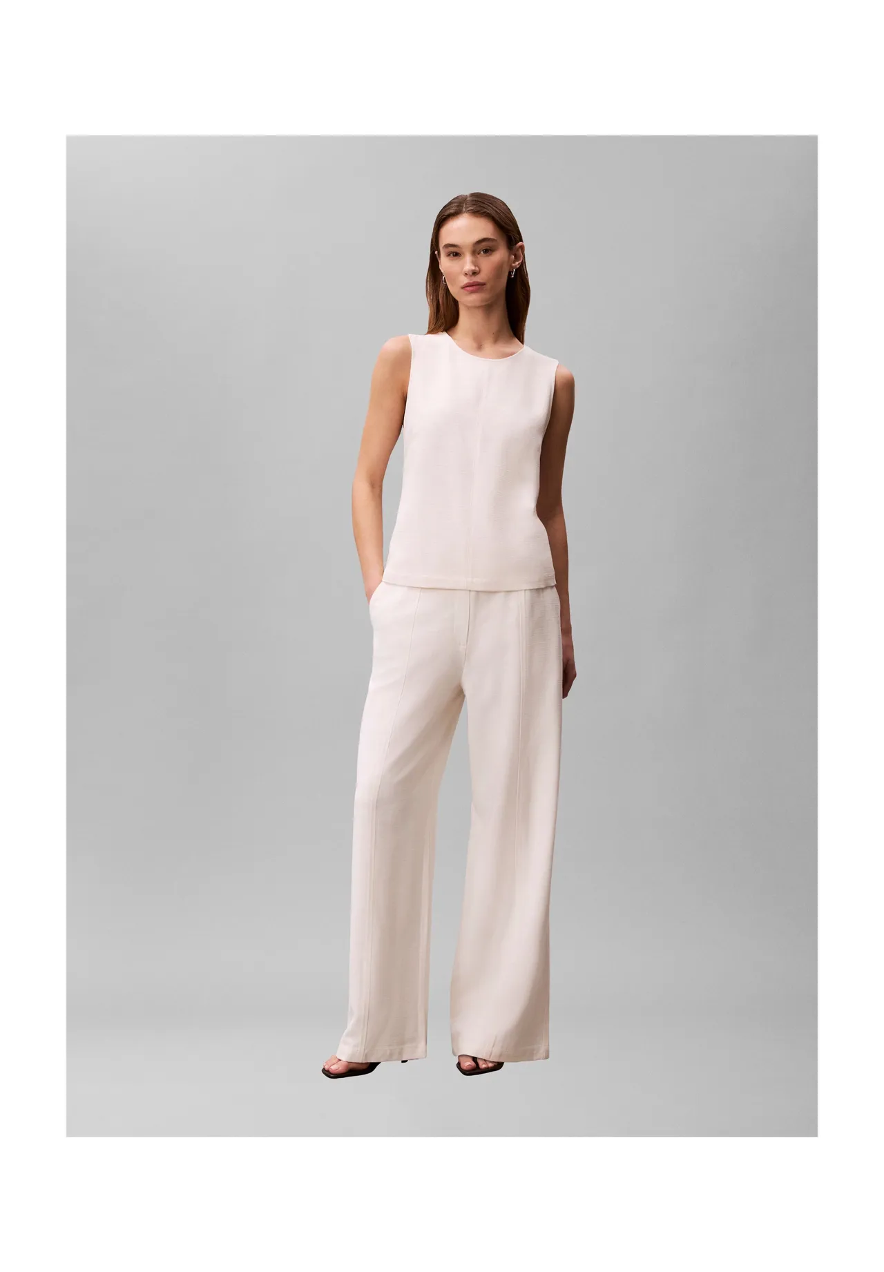 Ärmelloses Strukturiertes Minimalistisches Top