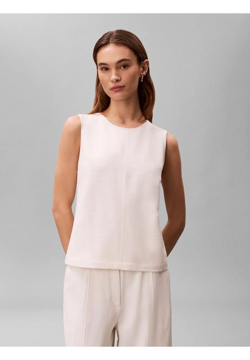 Ärmelloses Strukturiertes Minimalistisches Top