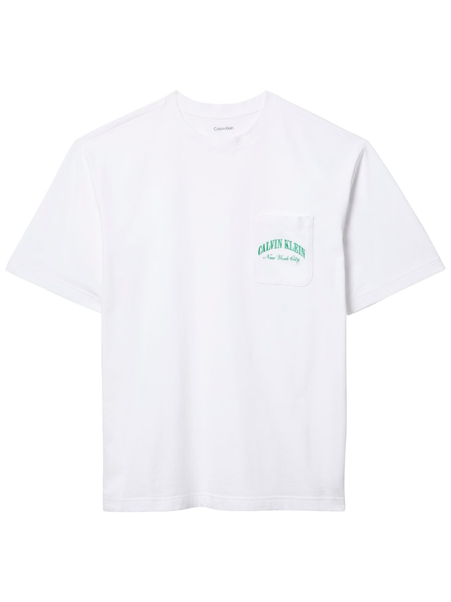 Geradliniges Grafik-T-Shirt mit Brusttasche