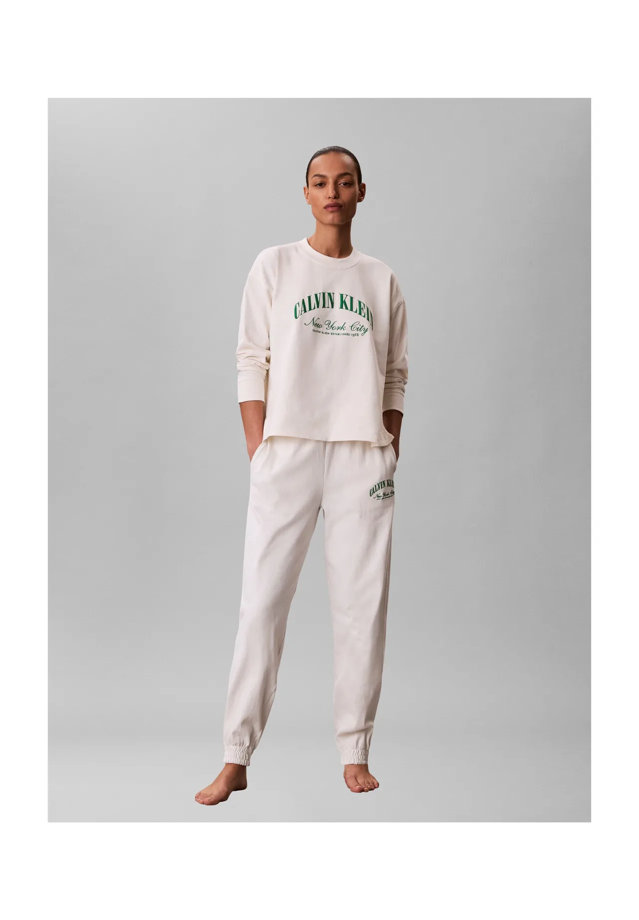 Entspannte Lounge-Hose aus Baumwolljersey