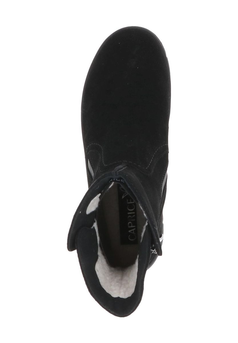 Schwarze Wildleder-Stiefeletten für Damen