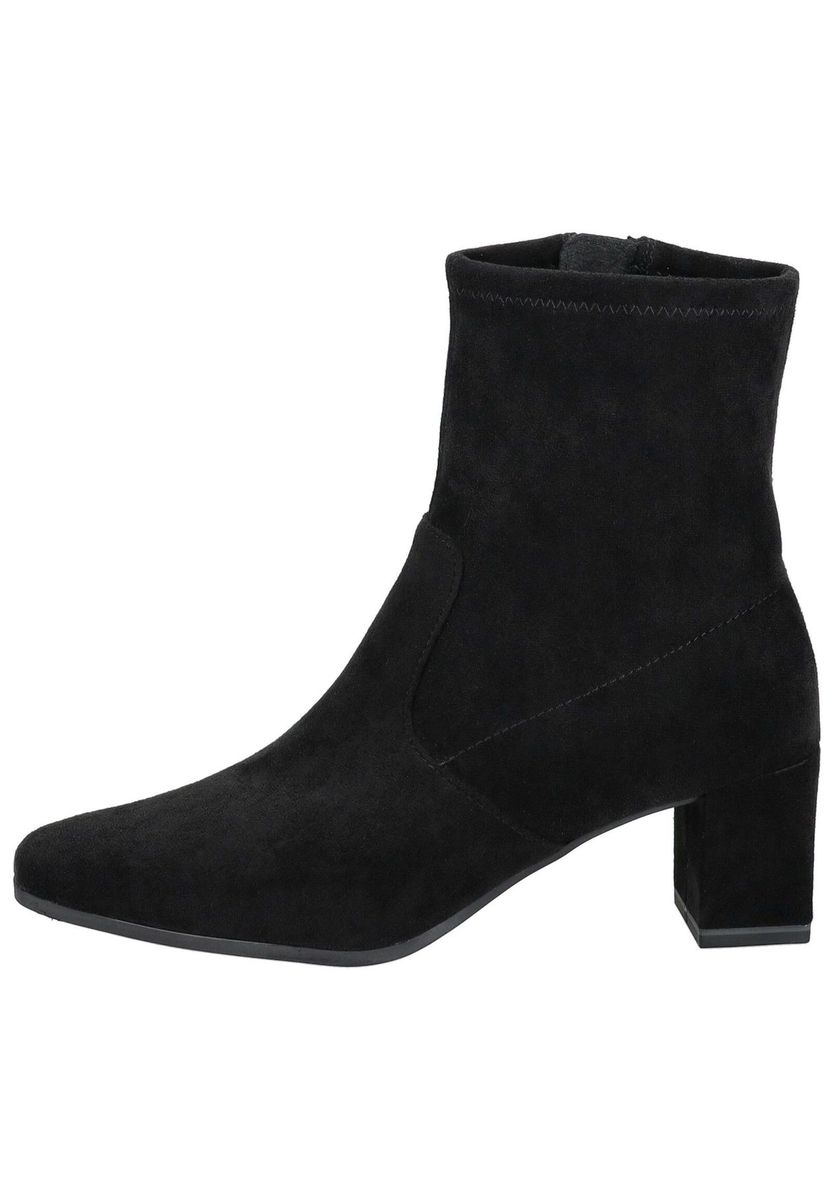 Stiefeletten mit Blockabsatz aus Veloursleder