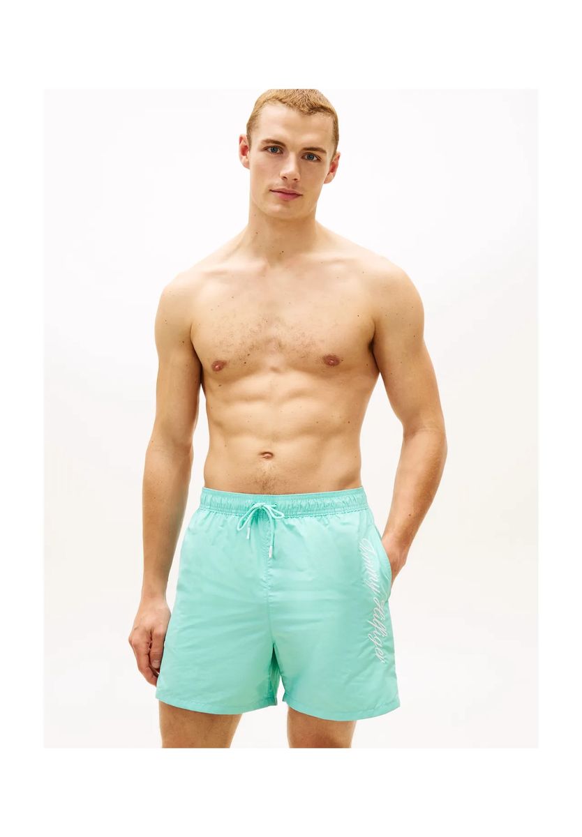 Lässige Badeshorts mit Logostickerei