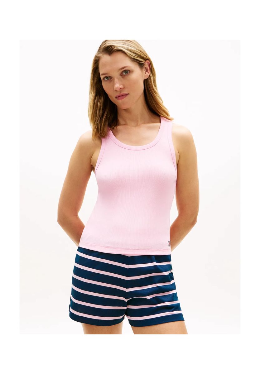 Geripptes Racerback Schlaf-Top