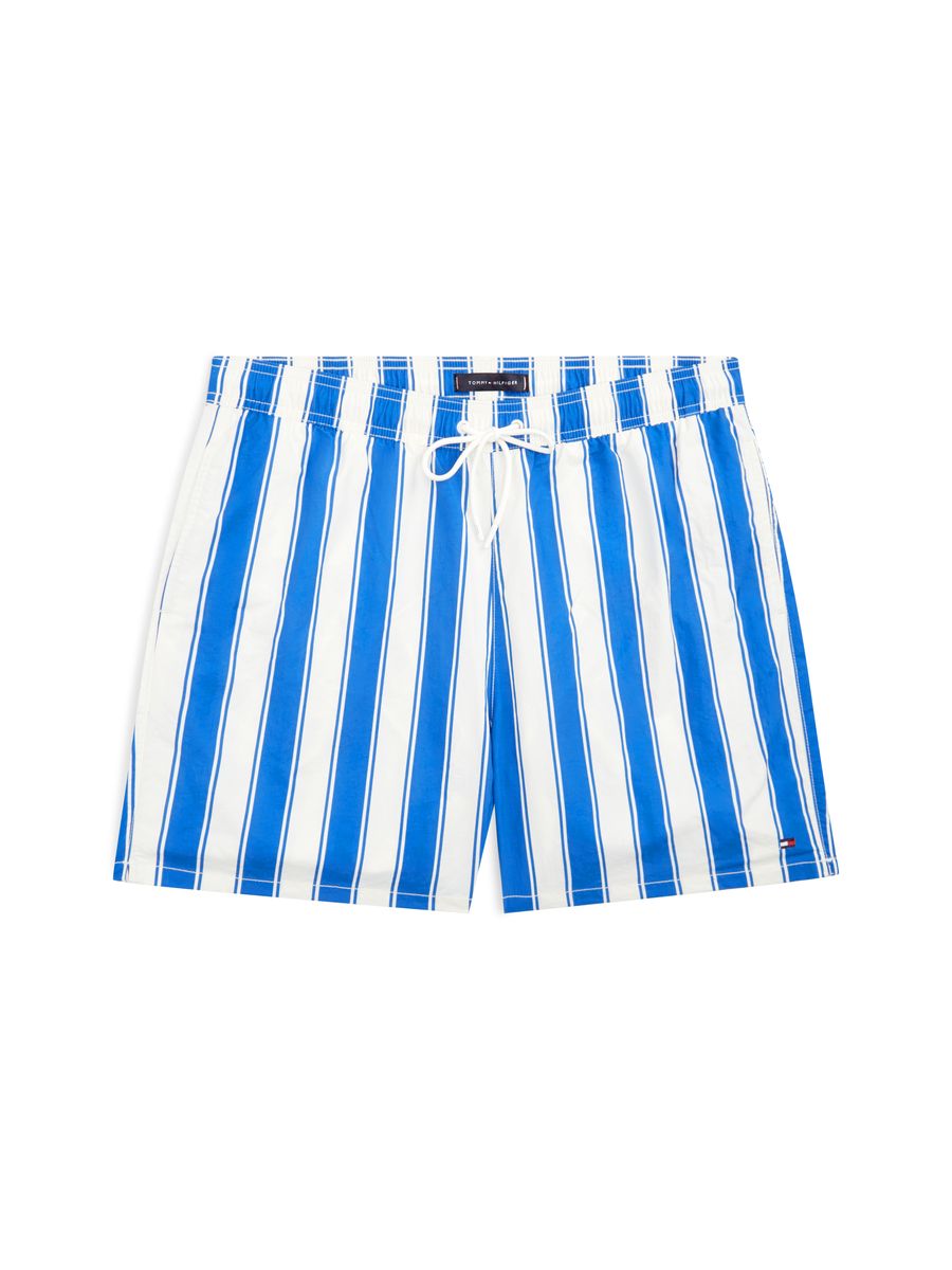 Gestreifte Badeshorts mit Kordelzug