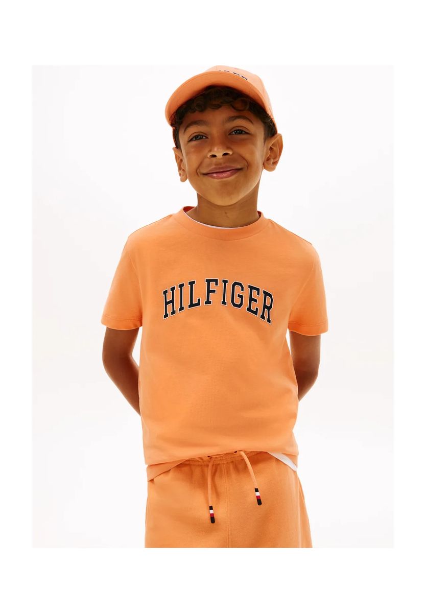 T-Shirt mit bogenförmigem Logo