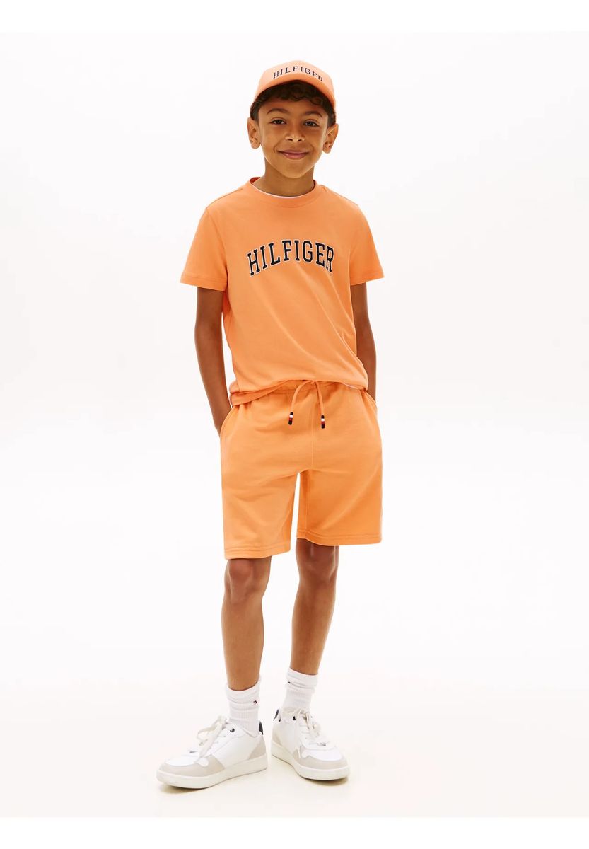 T-Shirt mit bogenförmigem Logo