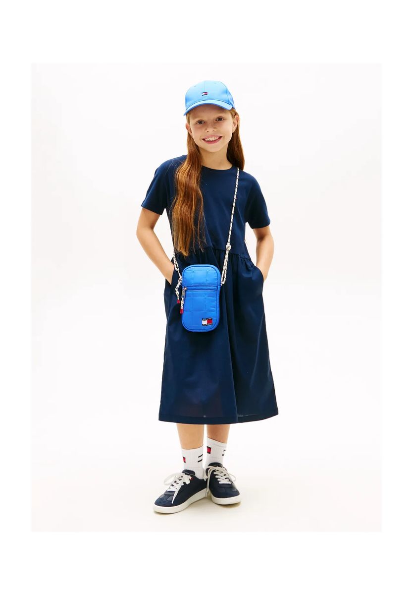 Jersey-T-Shirt-Kleid mit gerafftem Rock