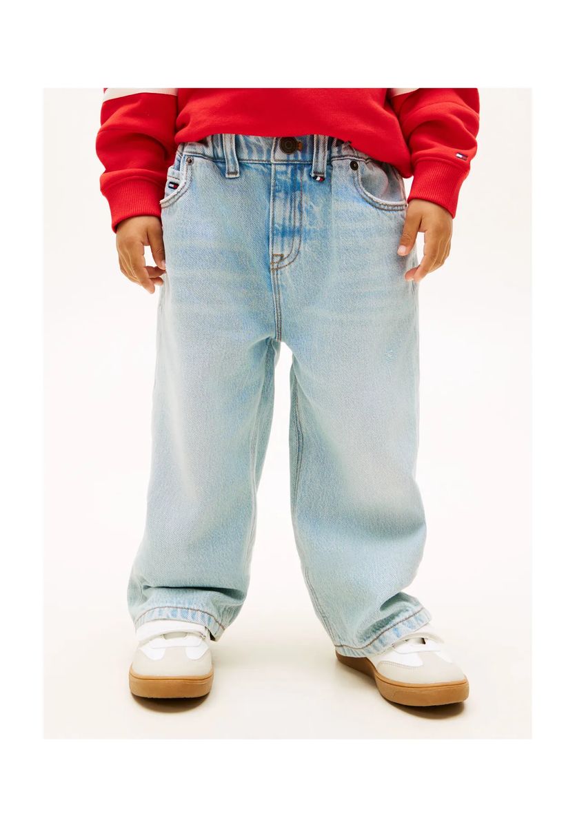 Bequeme Weit Geschnittene Denim-Jeans