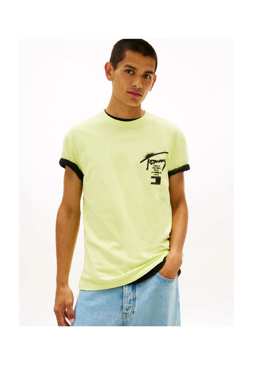 Grafik-Print Ringer-T-Shirt