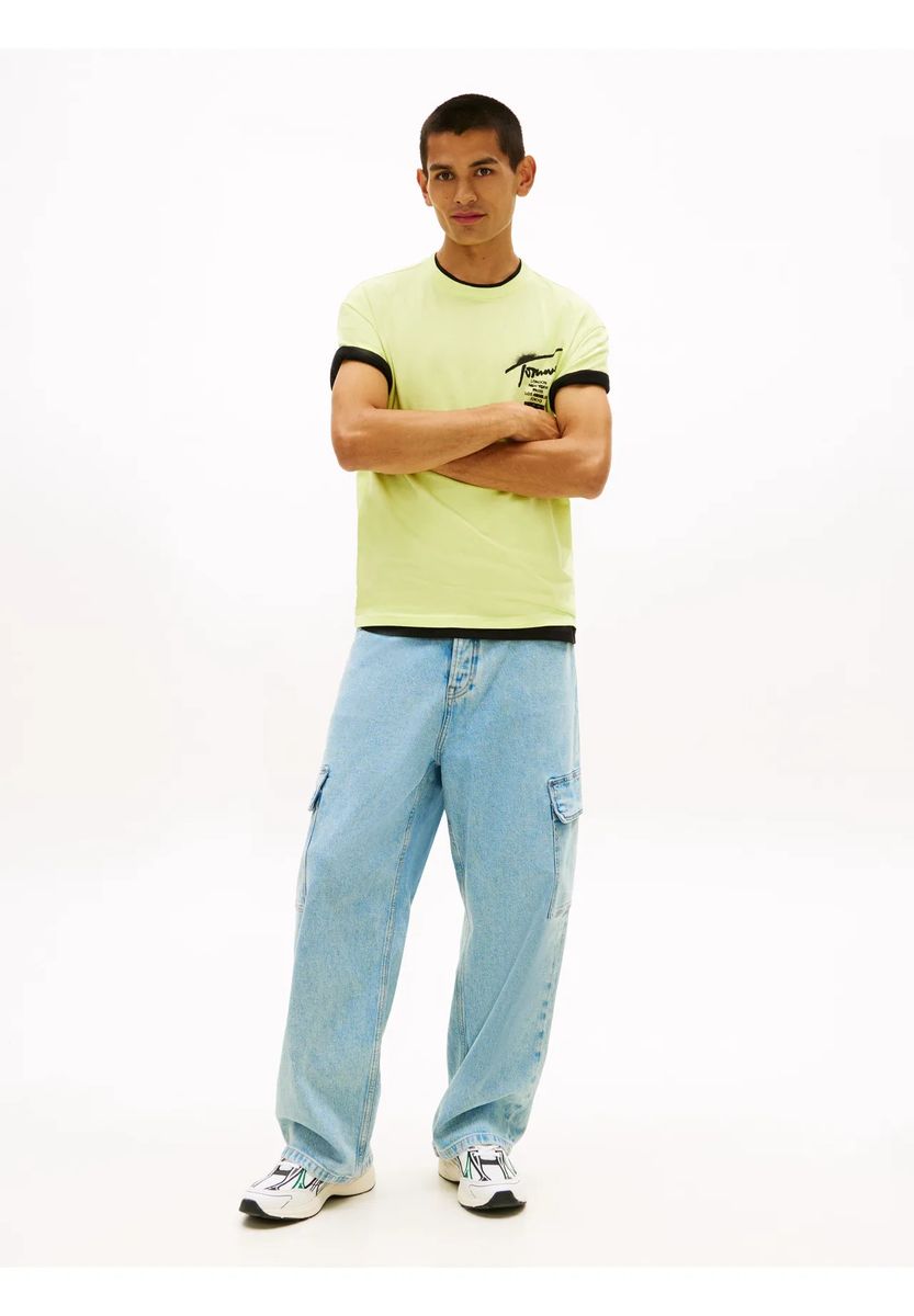 Grafik-Print Ringer-T-Shirt