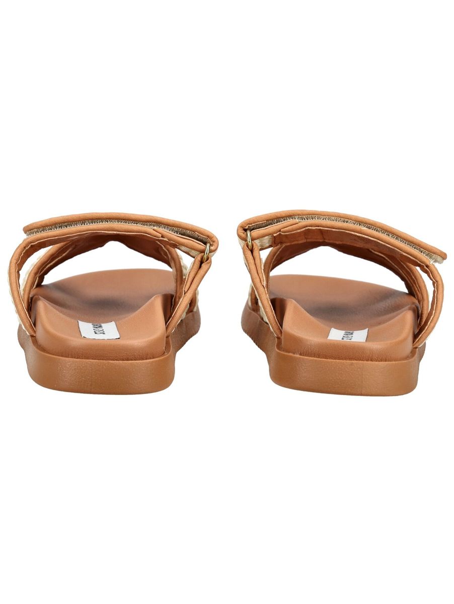 Geflochtene Bast-Sandalen mit Klettverschluss