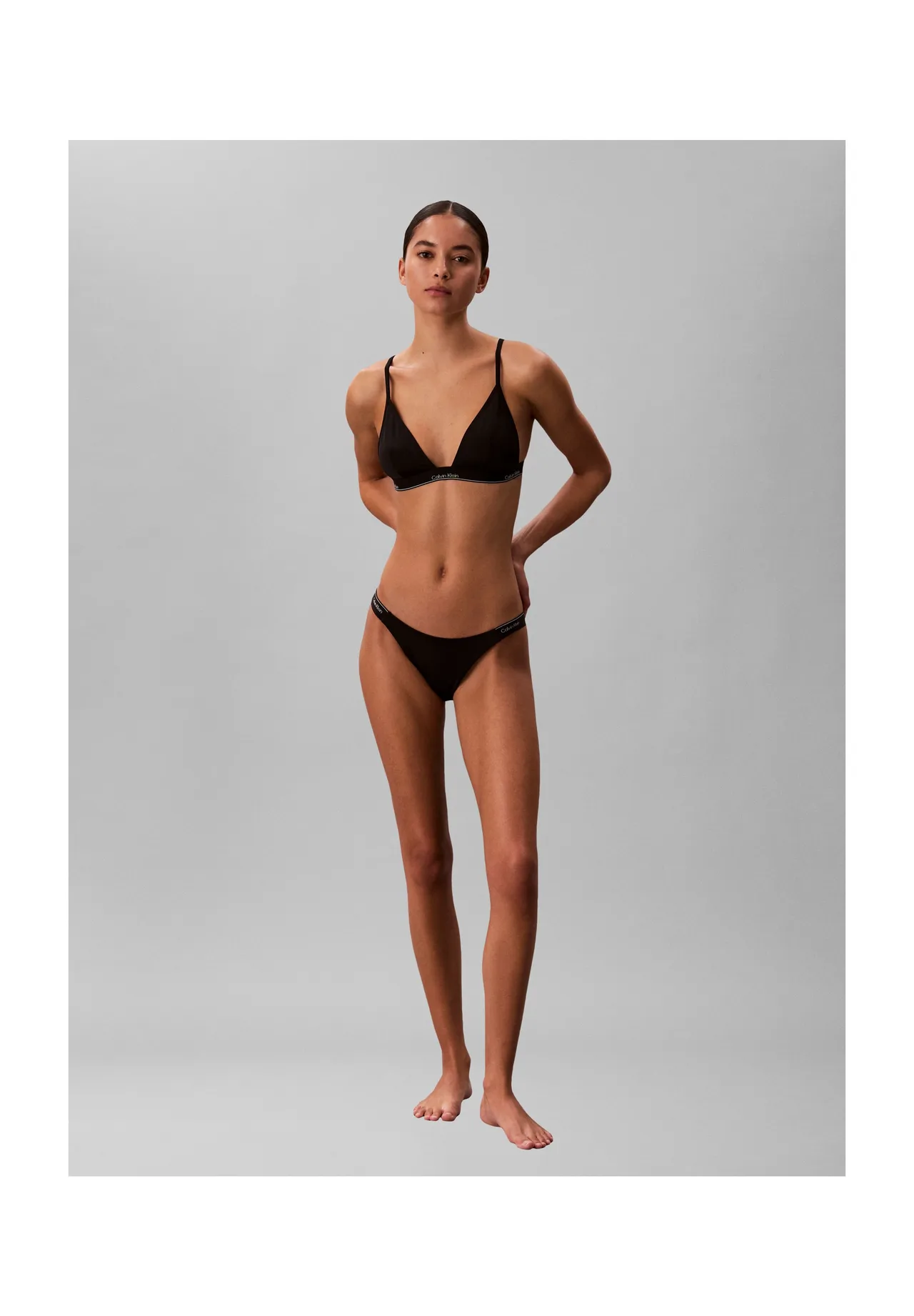Essentielles Triangel-Bikini-Oberteil mit Logo