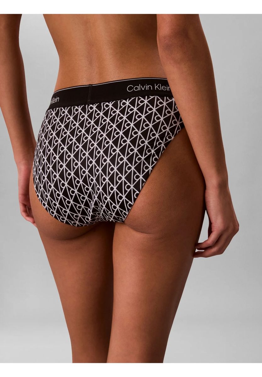 Bikinihose mit Monogramm-Print