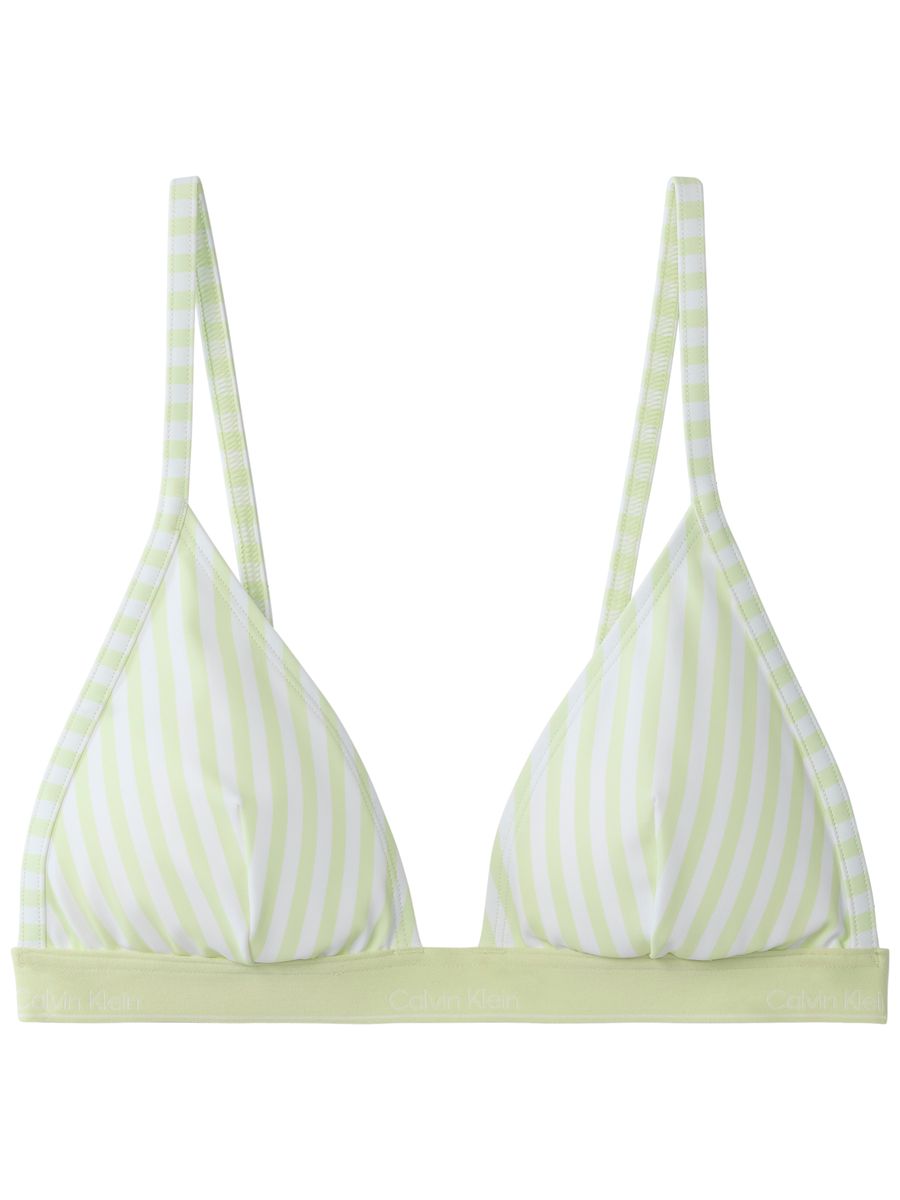 Gestreiftes Triangel-Bikini-Oberteil