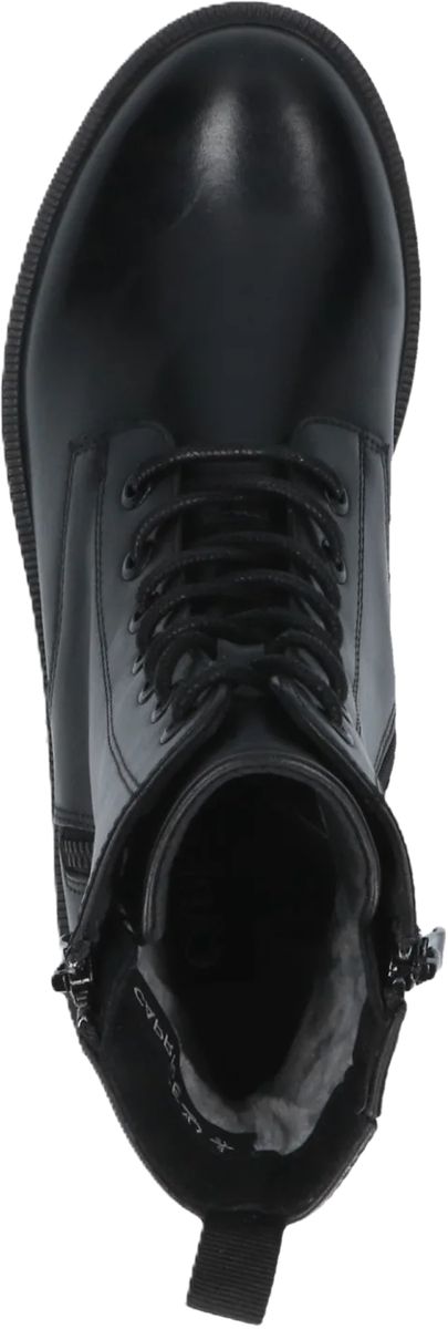 Klassische Leder Schnürstiefelette