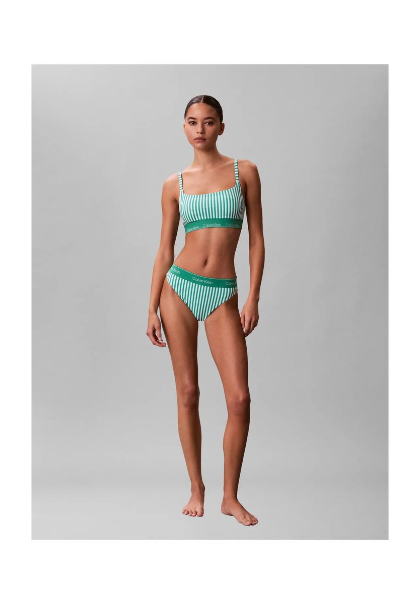 Sportliches gestreiftes Bustier-Set
