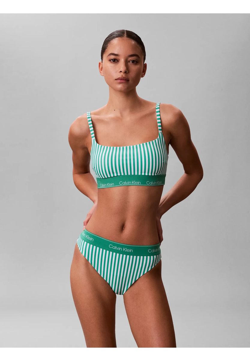 Sportliches gestreiftes Bustier-Set