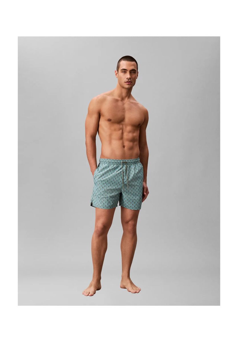 Badeshorts mit Allover-Logo-Print