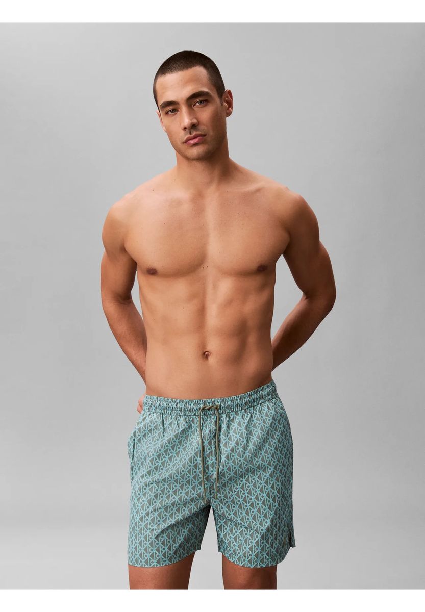 Badeshorts mit Allover-Logo-Print
