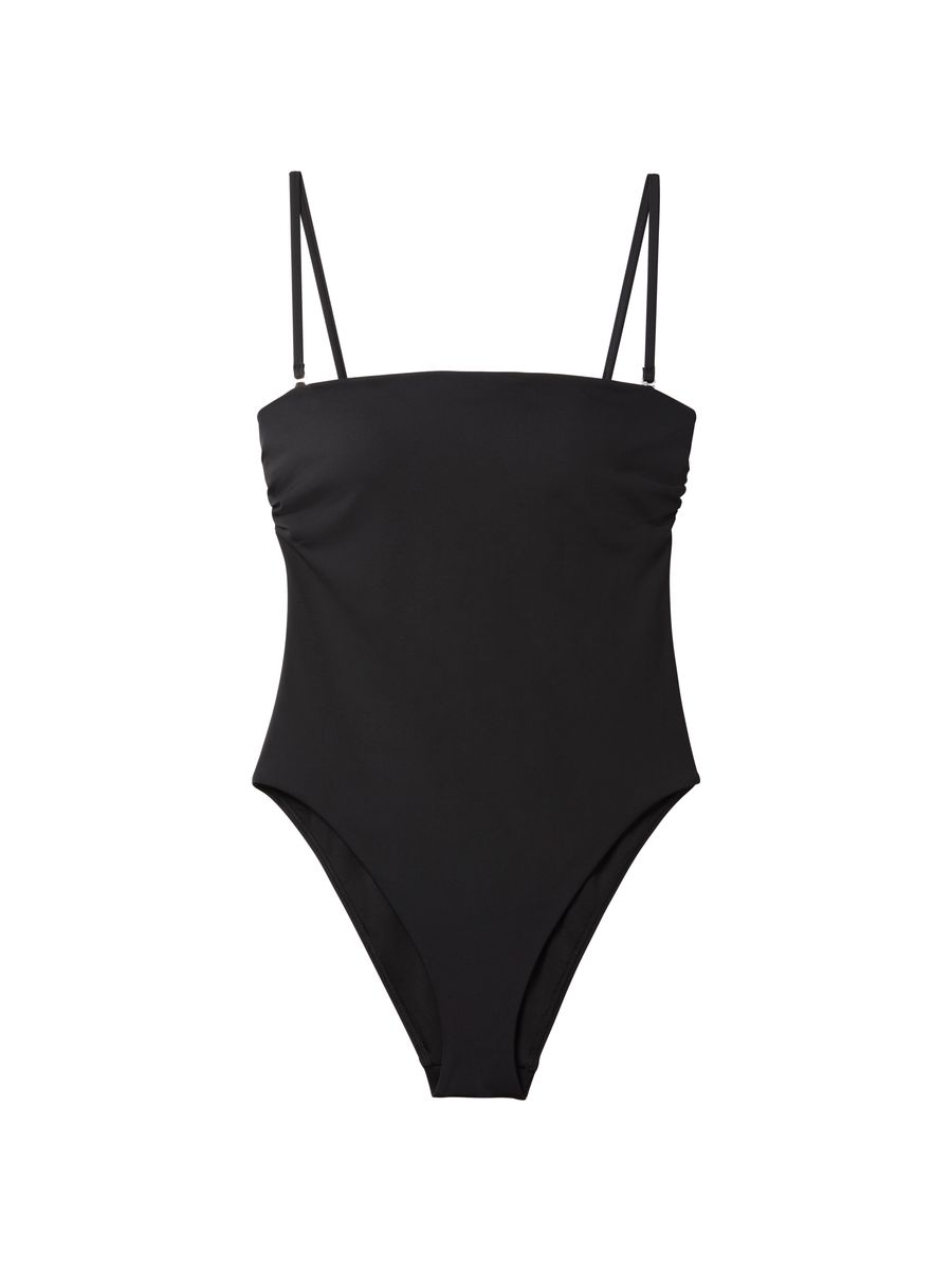 Minimalistischer Bandeau-Badeanzug mit Trägern