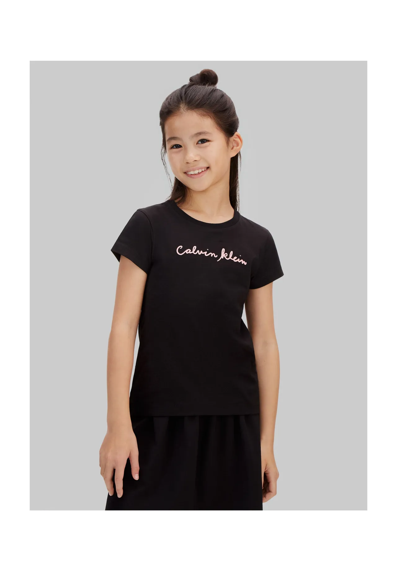 Jersey-Oberteil mit Logo-Schriftzug