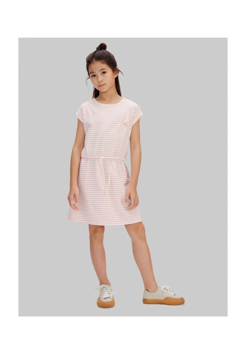 Gestreiftes Baumwoll-T-Shirt-Kleid