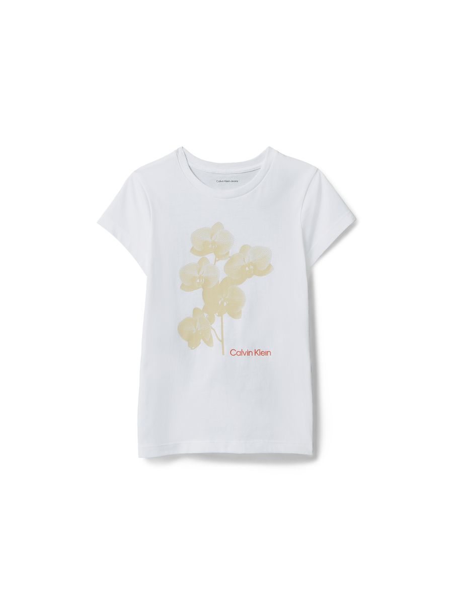 Kurzarm-Baumwollshirt mit floralem Print