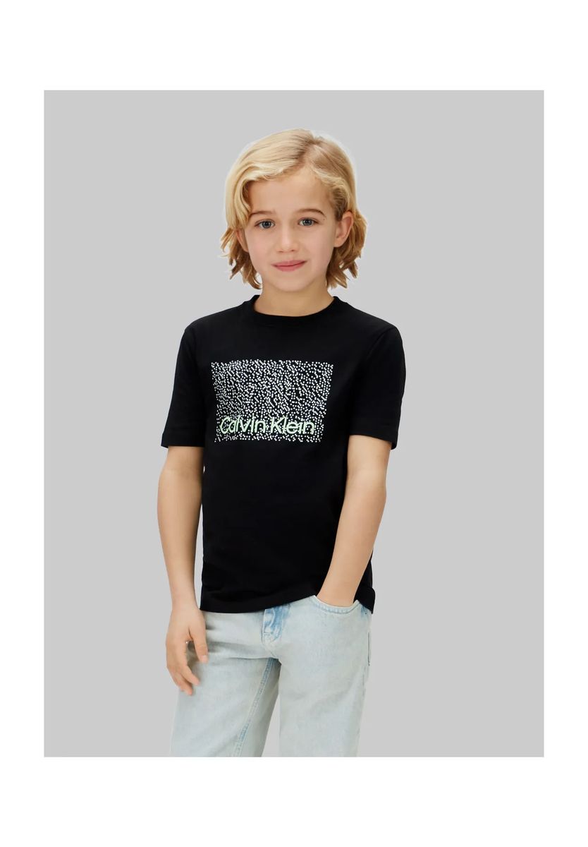 Baumwoll-T-Shirt mit Box-Logo-Grafik