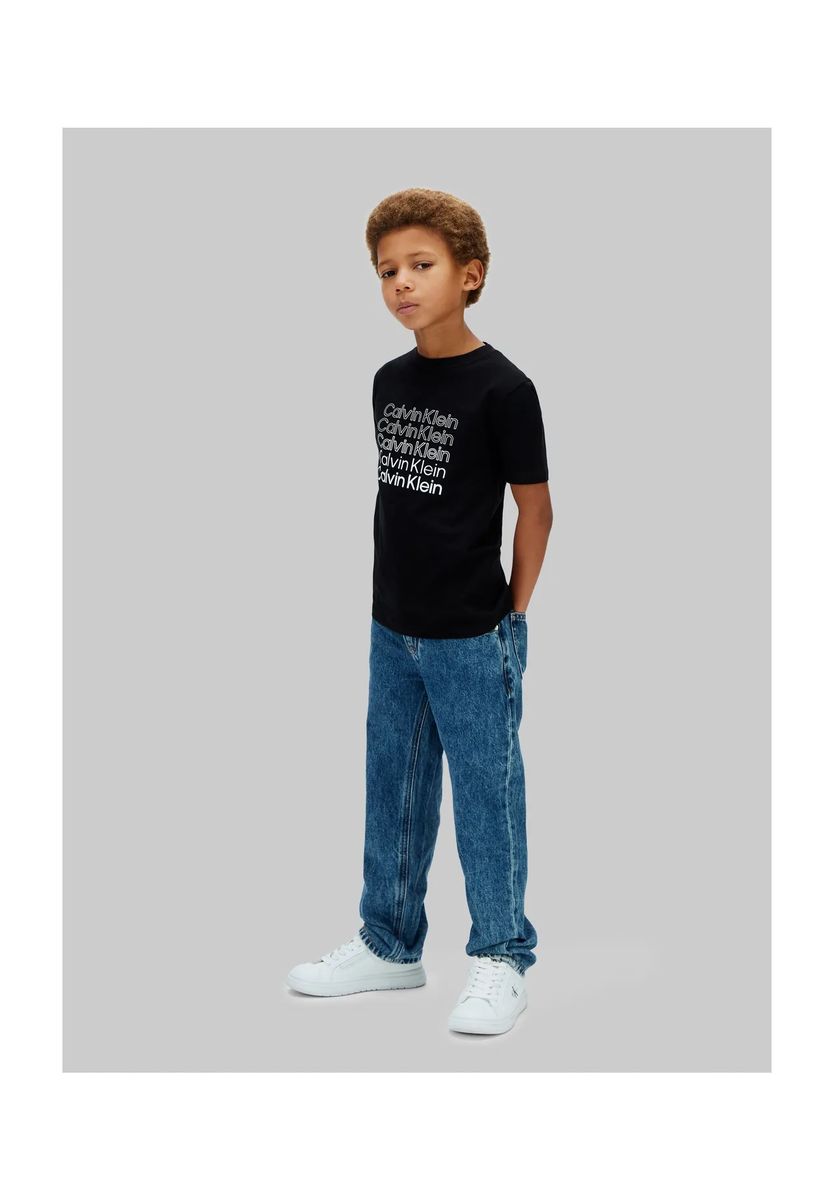 Rundhals-Oberteil mit Logo-Print
