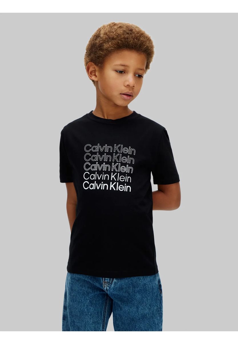 Rundhals-Oberteil mit Logo-Print