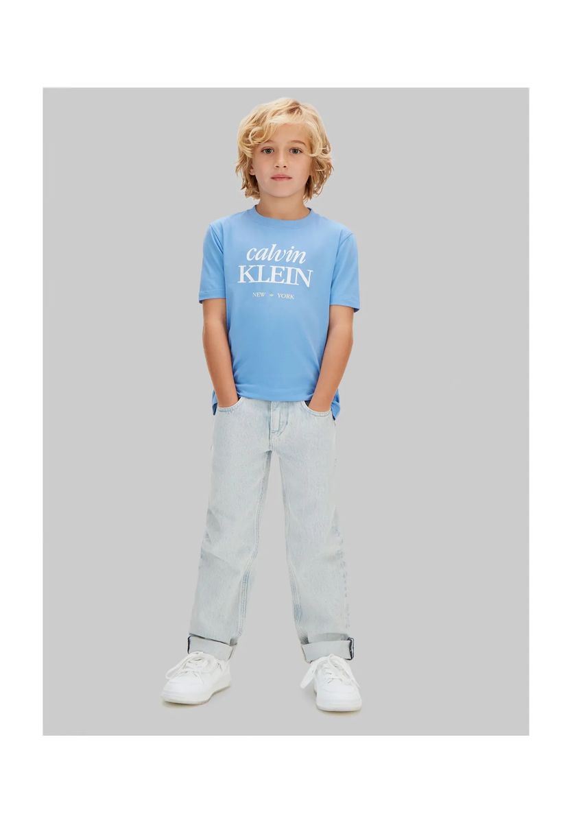 Baumwoll-T-Shirt mit Logoprint