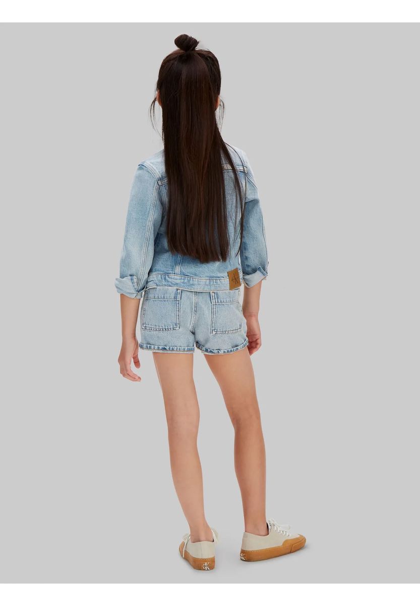 Locker geschnittene Denim-Utility-Shorts