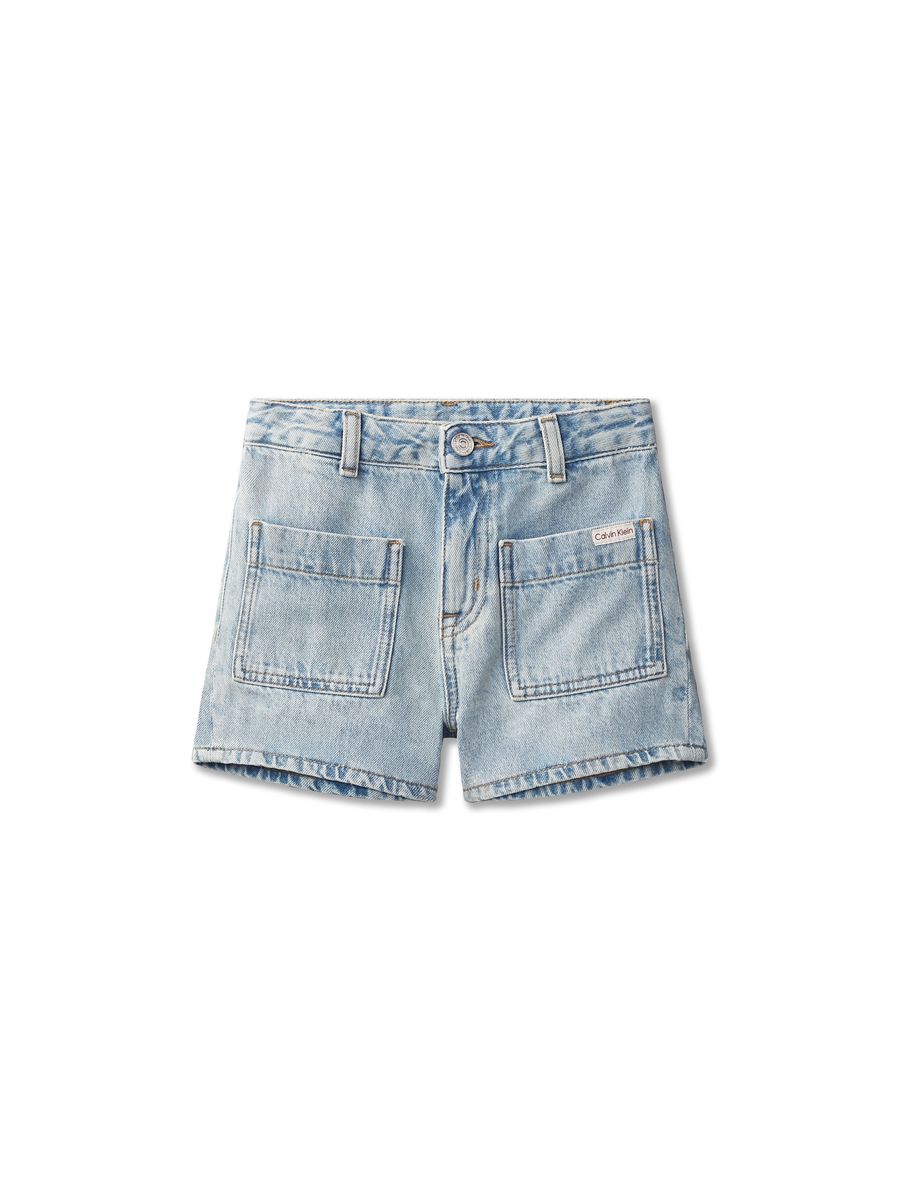 Locker geschnittene Denim-Utility-Shorts