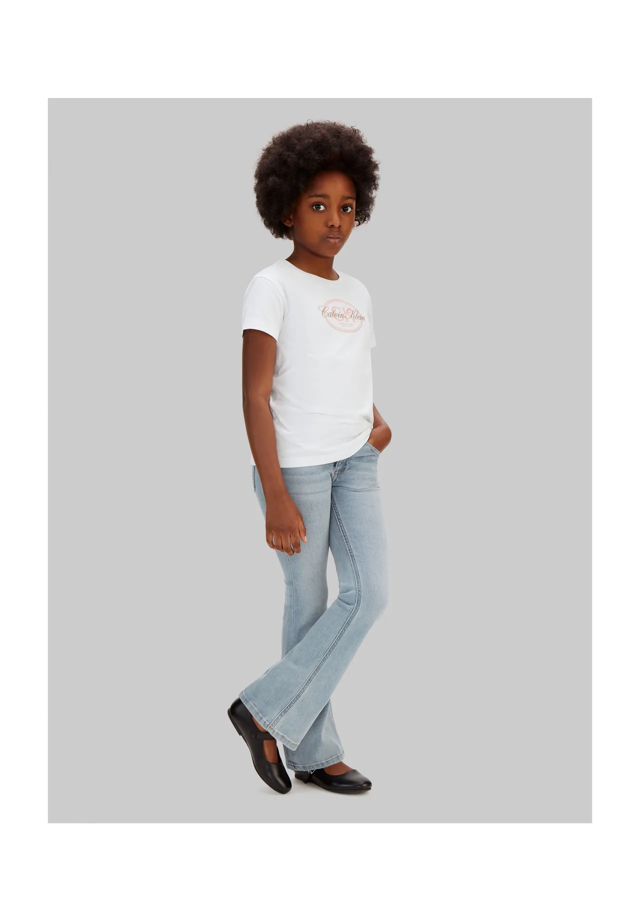 Vintage-Schlagjeans aus festem Denim