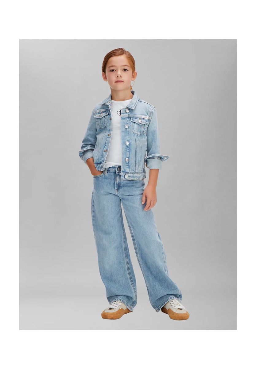Wide-Leg Jeans aus festem Denim