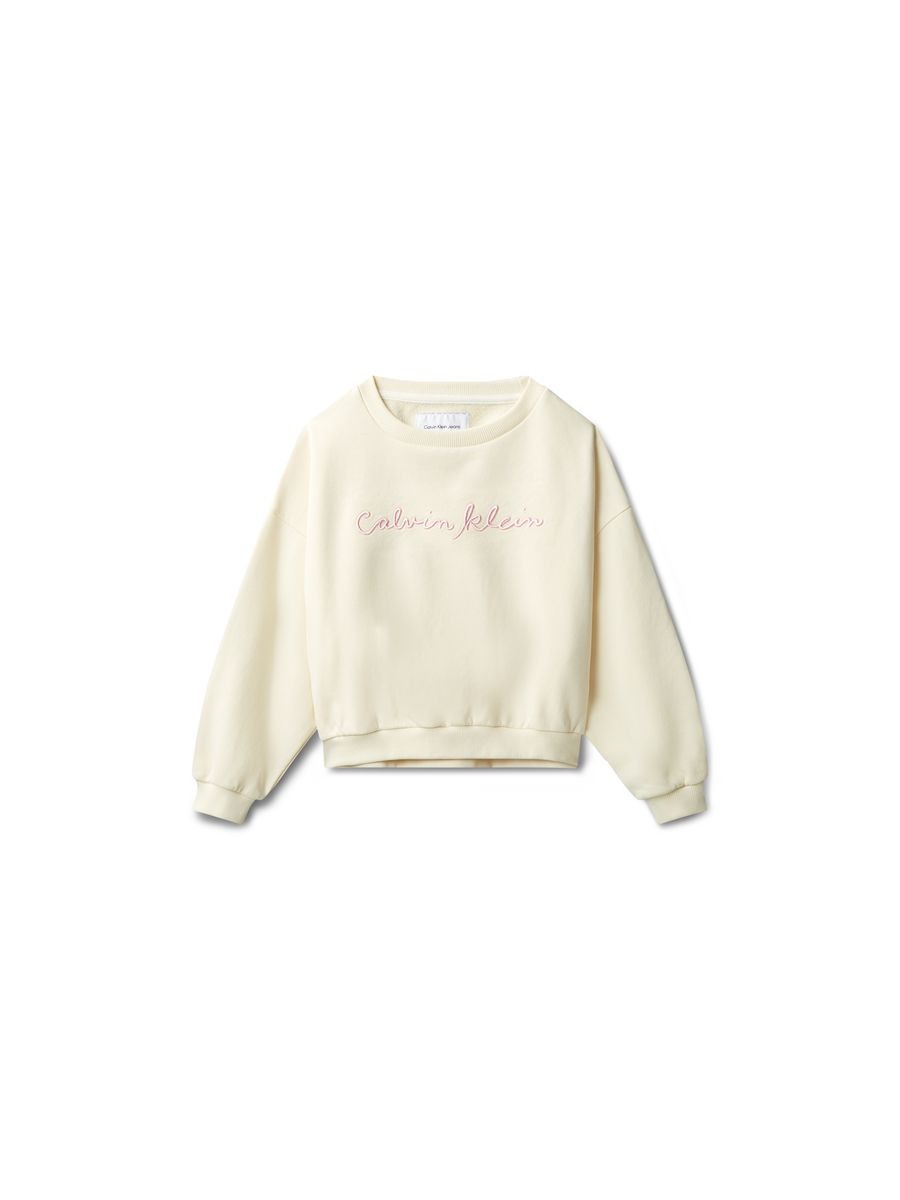 Besticktes Bio-Baumwoll-Sweatshirt mit Schriftzug