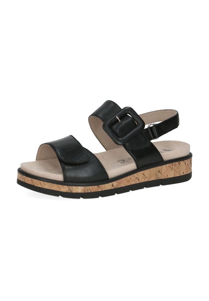 Bequeme Ledersandale mit Korksohle