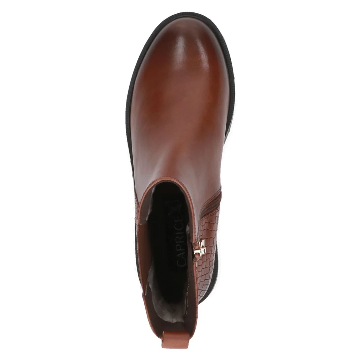 Brauner Leder Chelsea Stiefelette